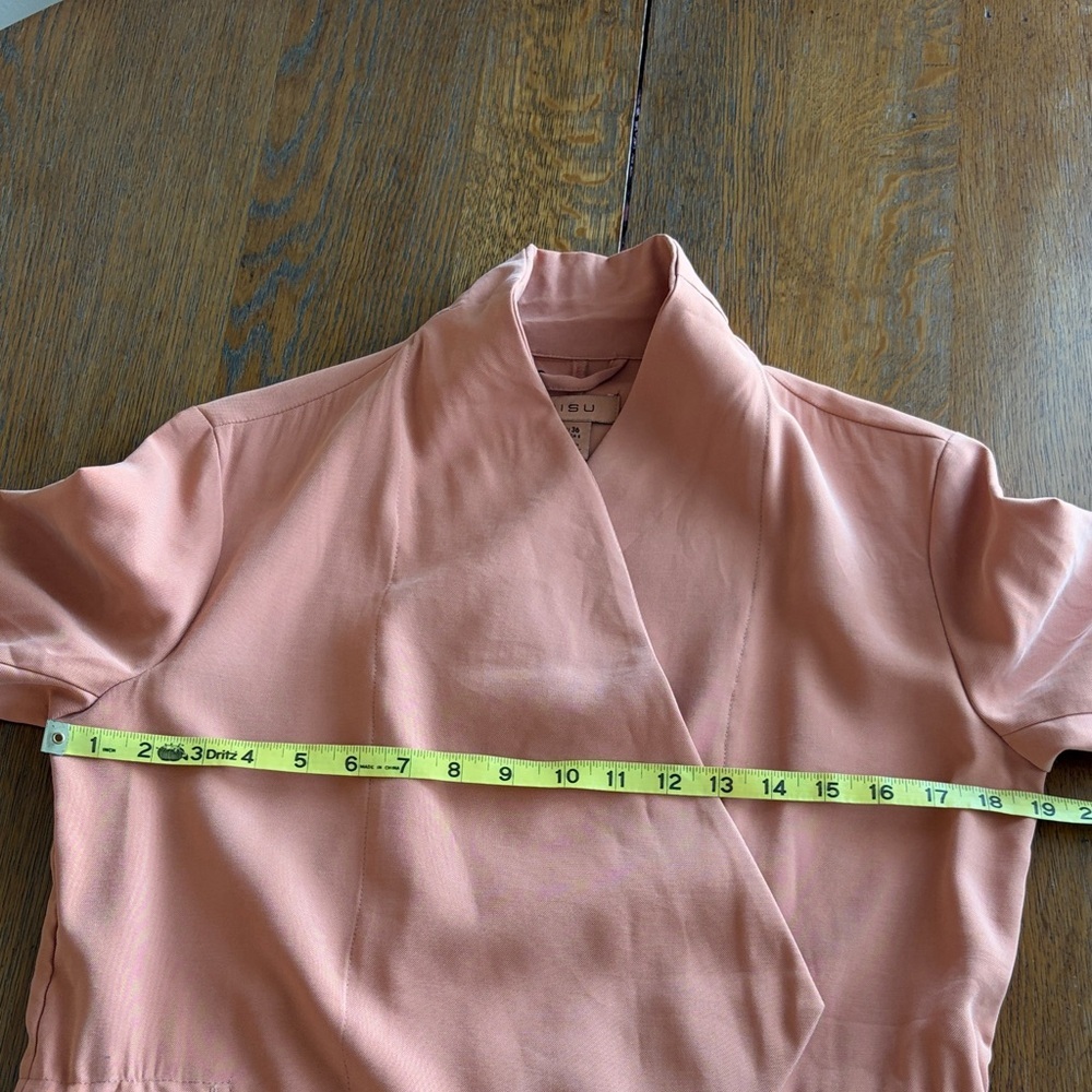 Amisu Women's Peach Blazer/Jacket Open Front Roll Tab Sleeves Size Small - Picture 8 of 13